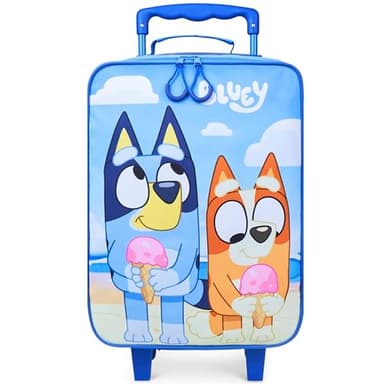 BlueY Kinderkoffer mit Rollen Faltbarar Handgepäck Koffer Bingo Trolley Reisetasche mit Teleskopstange Reise Essentials 46x30x18cm 15L S (L46cm x W30cm - 15L, Blau)