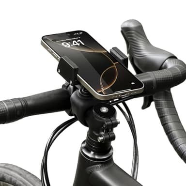 A2C Aluminiumlegierung Handyhalterung Fahrrad mit Silikon-Stoßdämpfung für Rennrad,E-Scooter,Kinderwagen,für Handy-Bildschirm 5,8-6,9 Zoll iPhone 12-17