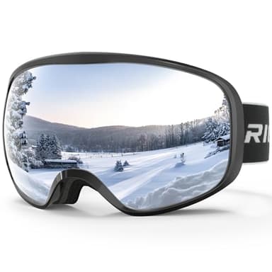 RIOROO Skibrille, Snowboard Brille für Brillenträger Herren Damen Erwachsene Jugendliche Doppel-Objektiv 105% UV-Schutz Kompatibler Helm Anti Fog Skibrillen für Skifahren Motorrad Fahrrad Skaten