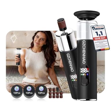 7-IN-1 Hornhautentferner Elektrisch【Nr.1 in Hornhautentfernung – Zertifiziert】Hornhautentferner【Mit LED-Display & integriertem Licht】Hornhaut Entfernen Fuß mit USB-C für Zuhause, Reisen & Hotel