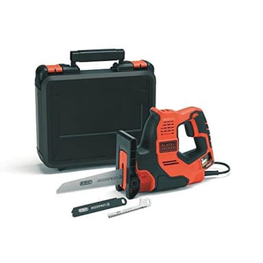 Black+Decker 3-in-1 Autoselect Universalsäge Scorpion 500W RS890K – Elektrische Mehrzwecksäge Hand-, Stich- und Astsäge mit Koffer – 23mm Hublänge
