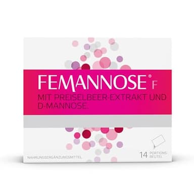 FEMANNOSE F - Trinkgranulat mit 2.000 mg D-Mannose und Preiselbeer-Extrakt für die Blase | vegan, laktosefrei, glutenfrei | Blasengesundheit | gut verträglich (14 Stück)