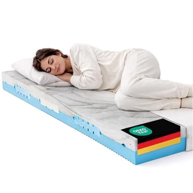 BeCo 2 Dreams Kaltschaummatratze 90 x 200 cm - Wendematratze H2/H3 - atmungsaktive 7 Zonen Matratze mit ergonomischer Körperanpassung - Stiftung Warentest GUT 03/2023 - Oeko-TEX - Made in Germany