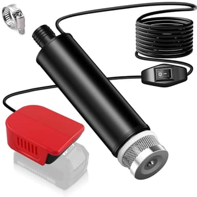 Wasserpumpe für Einhell 18V Akku, 500GPH Tauchpumpe Schmutzwasserpumpe Saugpumpe Absaugpumpe Flachwasserpumpe, für Poolpumpen, Gartenbewässerung, Autowäsche, Pfütze, Camping, Keller