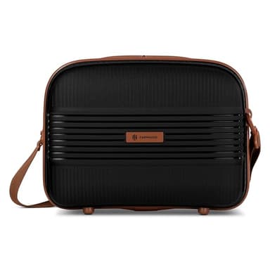 Farmhood Eco Edition nachhaltiger Hartschalen Handgepäck Kosmetik-Koffer | Stabiles Beauty-Case mit Aufsteckfunktion | 34 x 15 x 25,5 cm aus leichtem Polypropylen