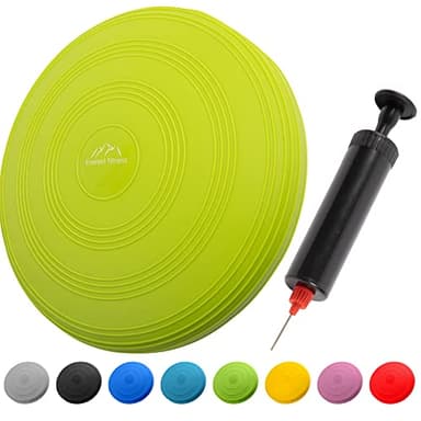 EVEREST FITNESS Balance Kissen - Luftkissen mit 33 cm Durchmesser - Ballsitzkissen zur Stärkung der Balance - Orthopädisches Sitzkissen zur Linderung von Rückenschmerzen, Balance Pad – grün