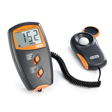 Dr.meter Luxmeter, Lichtmessgerät Belichtungsmesser Digital Lux Meter mit LCD Display Bereich bis zu 100.000 Lux mit Hoher Genauigkeit Schneller Reaktion und Daten Halten