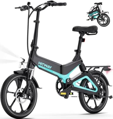 HITWAY E Bike, Klapprad E-Fahrrad 16 Zoll, 36V/7,8 Ah Akku Elektrofahrrad, 250W Motor 25 km/h, Reichweite 35-70km, Urbane Faltbares E-Bike Pedelec für Erwachsene & Jugend