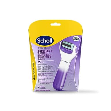 Scholl Expert Care 2-in-1 File & Smooth elektrischer Hornhautentferner, Hornhaut Entfernung für seidig weiche Füße, elektrisch Lila