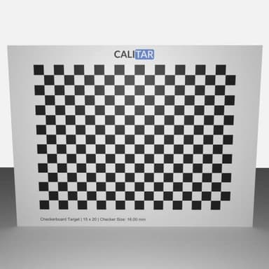 CALITAR Calibration Target | Board | Kamerakalibrierung | Checker Radon Circle Charuco | Referenztafel | Machine Vision (400 x 300 mm, Checker - High Resolution)