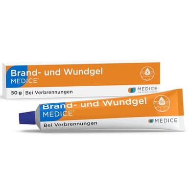 Brand und Wundgel Medice 50 g bei Verbrennungen, Sonnenbrand, Insektenstichen & Schürfwunden - für Kinder & Erwachsene - direkter Kühleffekt