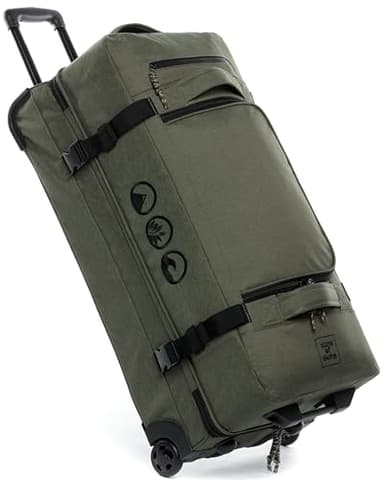 XL Reisetasche mit 2 Rollen Kane Rollkoffer 80 cm Koffer Sporttasche Reise-Trolley 120L, grün-Olive