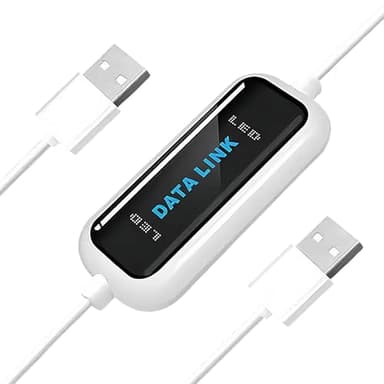 USB Link Kabel PC zu PC, Datenübertragung zwischen 2 Computern, 480Mbps Schnell Transfer für Windows 11/10/8/7/Vista/XP/2000 1.5m Datenkabel Sync Link, Weiß