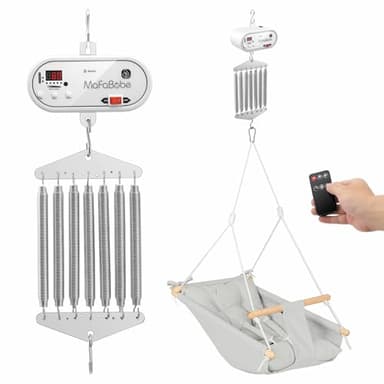 Strixorn Elektrische Babyschaukel Controller für Neugeborenes, Federwiege Motor Belastbarkeit 19 kg mit Fernbedienung, Hängende Babywippensteuerung mit Timer-Funktion und Musik Einstellbar