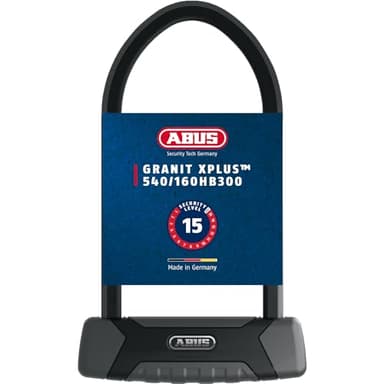 ABUS Bügelschloss Granit XPlus 540 + USH-Halterung - Fahrradschloss mit 13 mm starkem Bügel und XPlus Zylinder Sicherheitslevel 15-300 mm Bügelhöhe