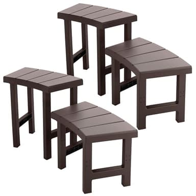 Intex 28515 – Bank für PureSpa Round 4 Sitze, 2 mittlere Teile + 2 hohe Teile, Kunststoff, Braun, 40–62 cm