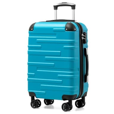 COOLIFE Hartschalen-Koffer Rollkoffer Reisekoffer Vergrößerbares Gepäck (Nur Großer Koffer Erweiterbar) ABS Material mit TSA-Schloss und 4 Rollen