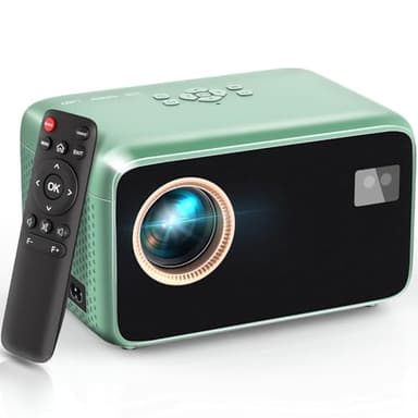 Mini Beamer 4K Unterstüt 【Autofokus/Trapezkorrektur 6D/4P】WiFi6 Bluetooth, 18000L Native 1080P Full HD Beamer mit 50% Zoom, 300" LED Tragbar Projektor Kompatibel mit Smartphone/HDMI/USB/Fire TV Stick
