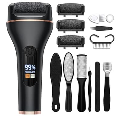 Hornhautentferner Elektrisch - Hornhaut Entfernen Fuß Elektrisch - Hornhauthobel Elektrisch füße mit 2 Gear, IPX7 Wasserdichte Callus Remover für Rissige Fersen, Abgestorbener, Hornhaut entfernen