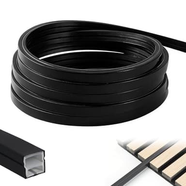 HUIKUANGEU LED Streifen,LED Schiene 5m,Flexibles Silikon LED Profil,für Akustikpaneele LED Streifen,Leisten LED-Kanäle Profil,IP65 Wasserdicht LED Kanal Diffusor,für Decke,Schrank,Bar,Akustikpaneele