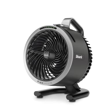 Shark FlexBreeze HydroGo – Leistungsstarker Nebelventilator, Kühlung im Innen- und Außenbereich, Leise und langlebig, Mit und ohne Kabel, Kompakt und Leicht, 5 Geschwindigkeiten, Anthrazit FA050EU