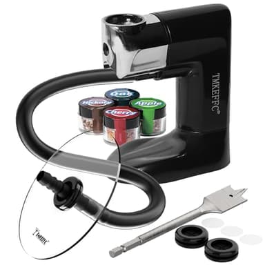 TMKEFFC Räucherpistole für Lebensmittel, Cocktails, Feuchtrauch, Raucherzeuger, Innenräume, tragbar, für Fleisch, Bevande, BBQ, Formaggio