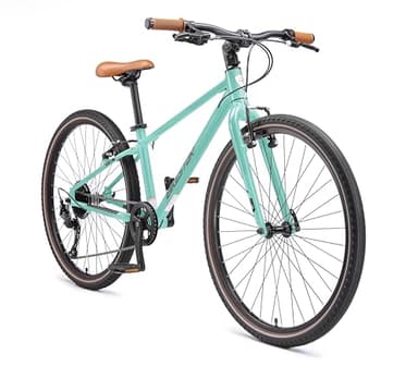 BIKESTAR Leichtgewicht 10 kg City Bike Stadt Fahrrad Aluminium | 26 Zoll 9 Gang Shimano Schaltung Ultra Leicht | Mint