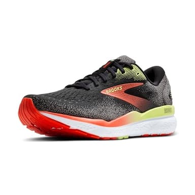 Brooks Herren Ghost 16 Laufschuhe Neutralschuh Black/Mandarin Red/Green - Schwarz 44,5