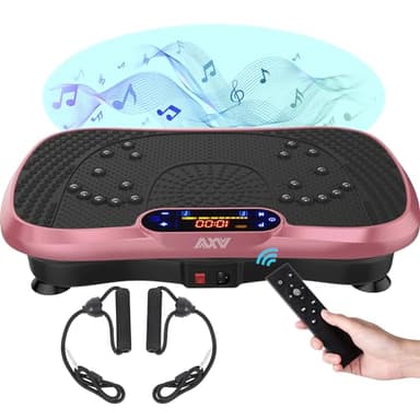 AXV Vibrationsplatte Testsieger 2025, Rüttelplatte Sport für Zuhause,Vibration Plate mit 120 Stufen und 5 Modi, 150 kg Belastbar, mit Bluetooth, für Ganzkörpertraining, Abnehmen, Fettverbrennung