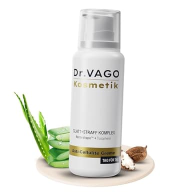 DOKTOR VAGO Anti Cellulite Creme 200 ml, hautstraffende Bodylotion mit Nocturshape & Tocopherol, straffende Körpercreme für glattere Beine, Po & Arme, Hautfestigung nach Diät, Schwangerschaft oder OP