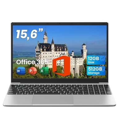 jumper Laptop 15,6 Zoll FHD Display, Office 365, 12 GB RAM 512 GB ROM TF Erweitern 512GB, 5205U Prozessor Notebook(bis zu 2,3 GHz), 2 Stereo-Lautsprecher/USB 3.0/Typ-C/Zehnertastatur