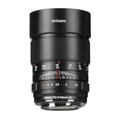7artisans 60mmF2.8 Makro 2X Manueller Fokus Vollformat spiegelloses Kameraobjektiv Kompatibel mit Nikon Z-Mount-Kameras Z5 Z6 Z6II Z7 Z7II Z9 usw.