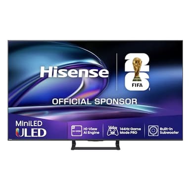 Hisense 65E89Q Fernseher, 65 Zoll (164cm), 4K ULED Mini LED, Smart TV, 144Hz Game Mode PRO, Hi-View AI Engine, AI Smoothmotion, Built-in Subwoofer, Dolby Vision.Atmos, Filmmaker Mode, Hi-Concerto
