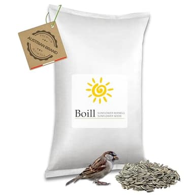 Boill/Sonnenblumenkerne 100% gestreift 25 kg - Vogelfutter direkt vom Hersteller, Wildvögel Garten Futter Neue Ernte 2025 ganzjahresfutter fettfutter 25000 g