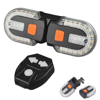 E Scooter Blinker, Wasserdicht Blinker e Scooter mit Fernbedienung, Zwei-Lampen-Split Fahrrad Rücklicht mit 5 Modi für Mountainbikes Rennräder EScooter