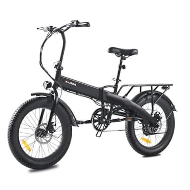 KAISDA E-Bike Klapprad 20 Zoll Elektrofahrrad E-Cityrad, 36V 10.4Ah,20 * 3.0 Zoll Fat Tire bis zu 60km, LCD-Display, Heckgepäckträger, E-CityBike Für Damen und Herren Erwachsene