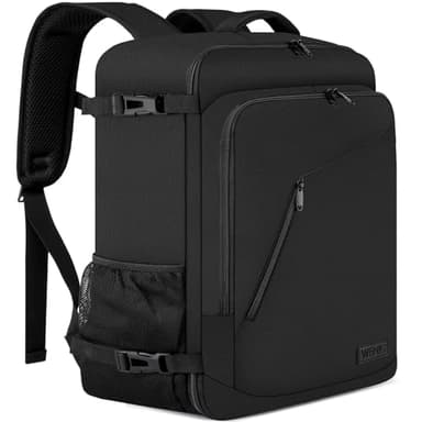 Handgepäck Rucksack 55x40x20 Groß 44L Reiserucksack für Flugzeug Handgepäck Tasche Laptop Rucksack 17 Zoll mit USB Ladeanschluss Reisetasche für Herren Damen,Schwarz