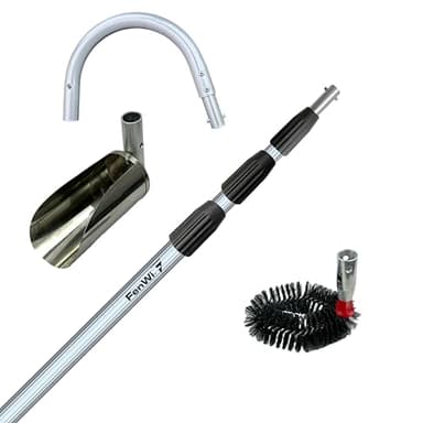 FenWi 8m Teleskop Dachrinnenreiniger Set mit Teleskopstange Dachrinnenschaufel und Bürste zur Dachrinnen-Reinigung in großen Höhen ohne Leiter