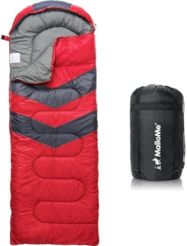 MalloMe Schlafsäcke für Erwachsene und Kinder, 3–4 Jahreszeiten, ultraleichter Rucksackschlafsack, kaltes Wetter und warm, leicht, kompakt, Einzelschlafsack, für Erwachsene, Mädchen, Jungen
