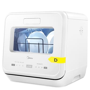 Midea Mini Geschirrspüler mit Wassertank, Freistehend Tischgeschirrspüler mit 6+3 Programme, Touch Control, Startverzögerung, Babypflege, Früchte waschen, Spülmaschine Klein für Wohnungen, Camping