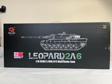 HENG LONG RC Panzer Leopard 2A6 Flecktarn 1:16 BB + IR Schussfunktion V6 2.4GHz
