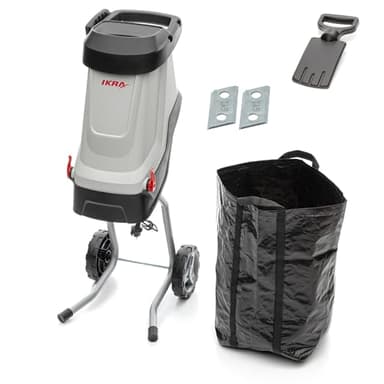 IKRA Elektro Gartenhäcksler Messerhäcksler IMH 2800, inkl. Fangsack 45l, 2800W, inkl. 2x Ersatz-Wendemesser