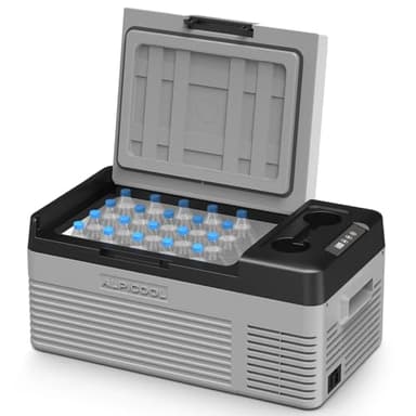 Alpicool 15L CL15 Kompressor Kühlbox Klein, 2026 NEU Kühlschrank Gefrierbox Tragbarer, Kühlbox 12V 230V Kompressor für Auto, Camping, Angeln, Fahrten, Boot, Reisemobil, -20℃-20℃