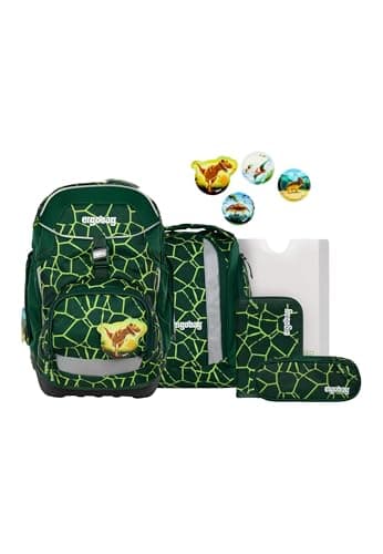 ergobag Pack Set ergonomischer Schulrucksack flexibel 6-teilig Set 1. Klasse Grundschule für Mädchen und Jungen