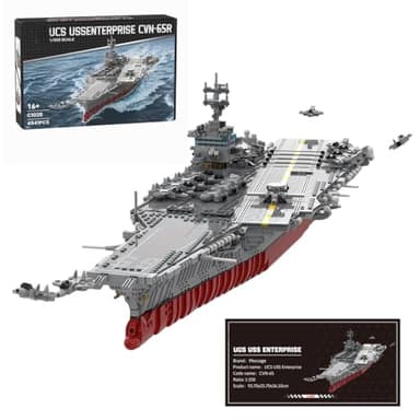 ToysWeltX Mocsage 1/350 UCS USS Enterprise CVN-65 Atomgetriebener Flugzeugträger Militärisches Modellbausatz-Set (4941 Teile)