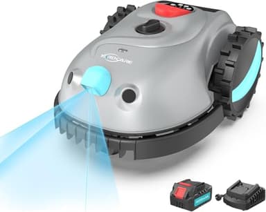 YARDCARE V100 Mähroboter ohne Begrenzungskabel, mit Vision-Navigation, Hindernisvermeidung(150 Arten), 4,0 Ah Akku Rasenmäher Roboter, Rasenroboter mit Graskamm, Ersatzklingen