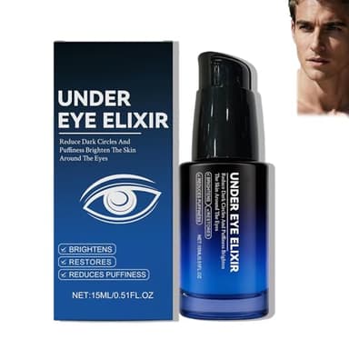 Under Eye Elixir, Anti Tränensäcke, Effektiv gegen Tränensäcke, Fältchen und Schwellungen, Strafft und Glättet mit Niacinamid & Hyaluronsäure (1PC, 15ML)