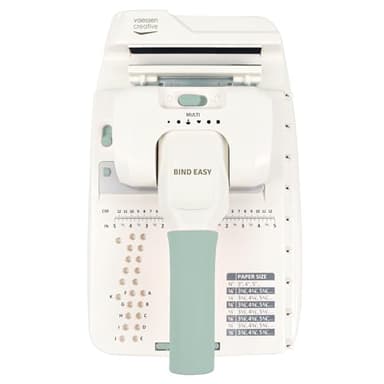 Vaessen Creative Bind Easy Bindegerät Set - Drahtbindemaschine mit Drahtkämme, Bindescheiben & Stanzkartuschen - für Notizbücher, Fotoalben und Journals
