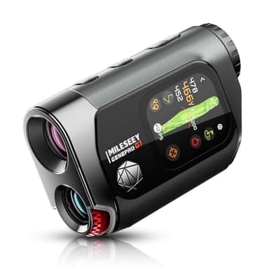 MILESEEY GenePro G1 Touchscreen & GPS Rangometer mit Steigung, 43000+ Vorgeladene Kurse, 1300 Yards Laser Rangometer Golf mit rotem & grünem Display, 0,1 s Flagge Pole Verriegelung Vibration
