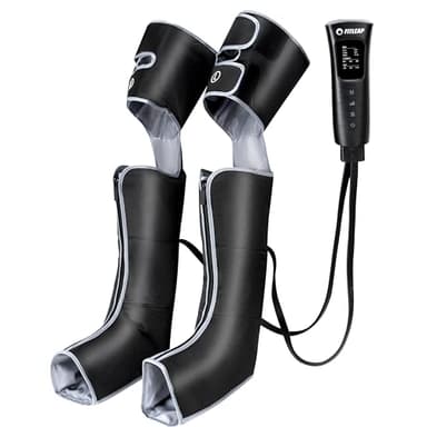 Fitleap Venen Massagegerät, Kompressionsmassage für Oberschenkel, Waden und Fuß, Beinmassagegerät mit 6 Modi, 3 Intensitätsstufen & 2 Wärmestufen, unterstützt bei Beinschmerzen und Lipödem